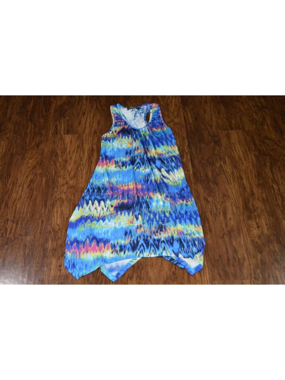 Women's Size Small Racerback Top Dress Cover Up Boho Chic Chevron Tie Dye Beach
